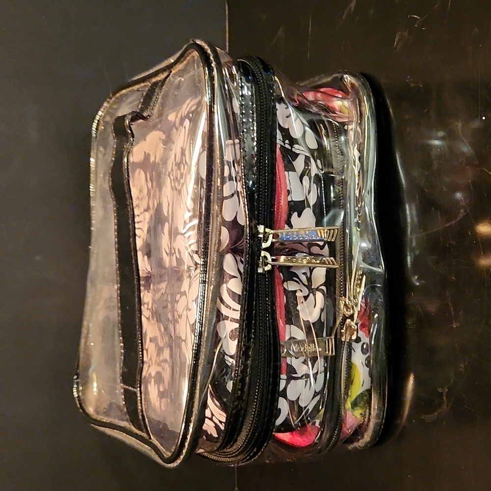 Floral and Black Patent Cosmetic Bag Bundle With A Pink  (2)S (1)M (1)L - Picture 10 of 10